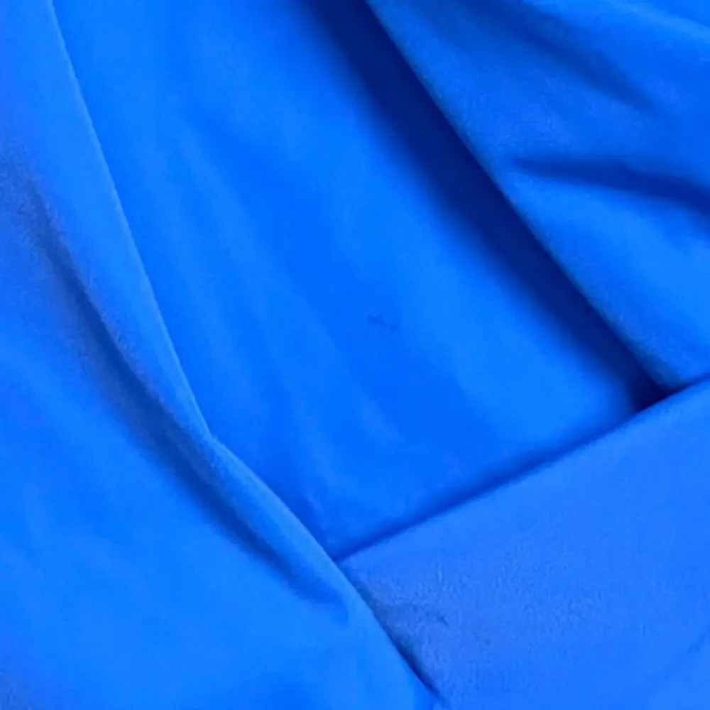 Diane Von Furstenberg Blue Faux Wrap Dress With Tie Belt Knee Length Size 12 - Picture 9 of 10